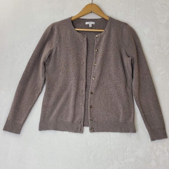 Croft & Barrow Women's Cardigan Brown Button Up Women's Size S - Picture 2 of 8